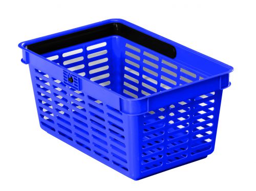 Durable Shopping Basket 19 Litre Blue - Pack of 1