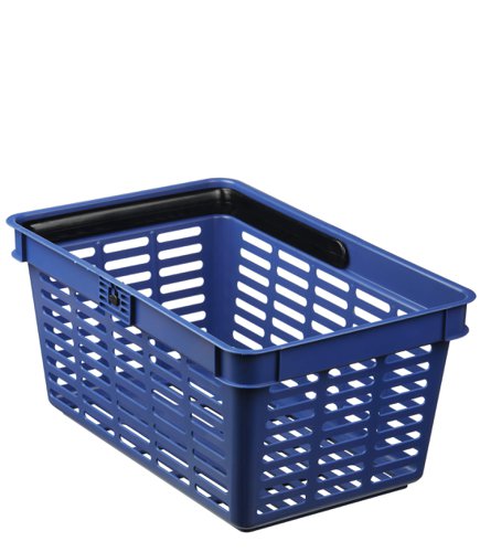 Durable Ergonomic Stackable Shopping Basket - 19 Litres - Blue