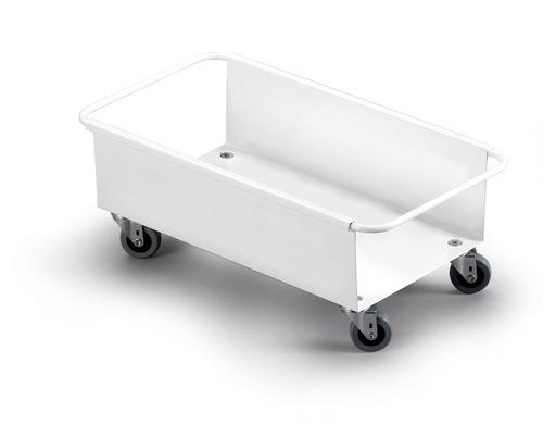 Durable Metal Trolley for DURABIN 60 Litre Rectangular 470 x 260 x 180mm White - 1801666010
