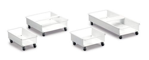 Durable Metal Trolley for DURABIN 90 Litre Square Bin 385 x 395 x 180 White - 1801668010  28517DR