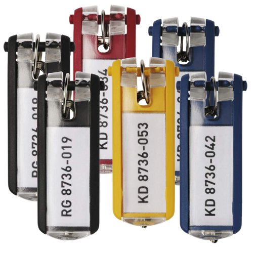 Durable Key Clips 6 Assorted