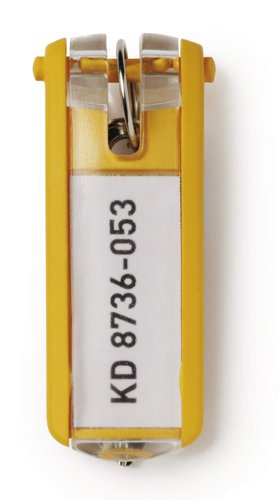 Durable Key Clip Yellow [Pack 6] 195704