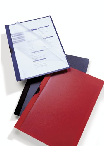 Robust document folder made of PVC plastic with a special Clip to securely hold documents in place. Ideal for presentations, filing, quotations, conference / seminar notes and reports.