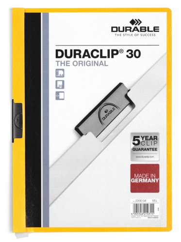 Durable DURACLIP 30 A4 Folder Yellow