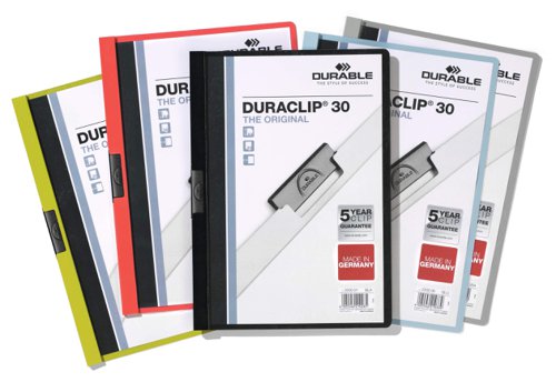 Durable Duraclip A4 Folder 3mm Dark Blue Pack 25 Clip Files PF1335