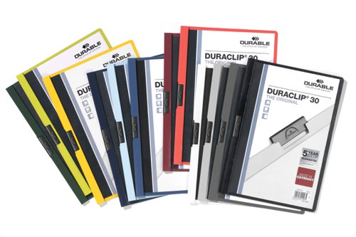 Durable Duraclip A4 Folder 3mm Dark Blue Pack 25 Clip Files PF1335