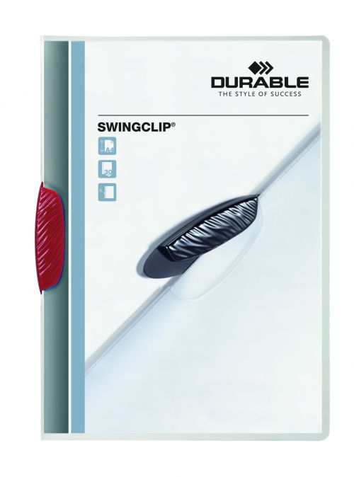 SWINGCLIP® is the attractive, fresh clip folder for all presentations and filing, without the need for punching any holes! Simply swing the coloured clip outwards, insert papers, close the SWINGCLIP®. Folder can store up to 30 sheets of A4 paper.