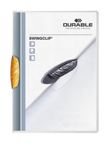 Durable SWINGCLIP® A4 Clip Folder Orange - Pack of 25  226009