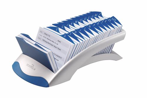 Stylish and high quality desktop address index with 500 double sided index cards (104 x 72 mm) and a 25 part A - Z index. Perfect for keeping important contact information close to hand and organised. Adding entries is simplified by the easy removal and insertion of the cards. Dimensions: 131x67x245mm.