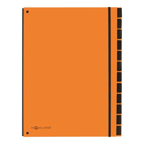 Pagna Master Organiser A4 12-Part Files Orange 2412909 [Pack 8]