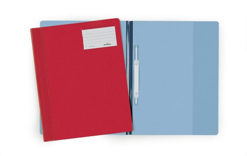 Professional Clear View folder with transparent front cover, coloured back and a transparent inner pocket. The plastic-coated end cap stapling mechanism makes inserting documents a breeze while keeping them secure.Includes an insert channel for suspension rails (product #1531) and a labelling window for easy organisation. Environmentally friendly in accordance with ISO 14021: 100% recyclableDimensions: 280 x 330 mm (W x H)Extra wide A4 format suitable for punched pockets
