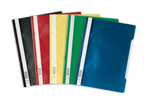 Durable Clear View Project Report File & Document Folder A4 Assorted Colours (Pack 25) - 252300 13523DR