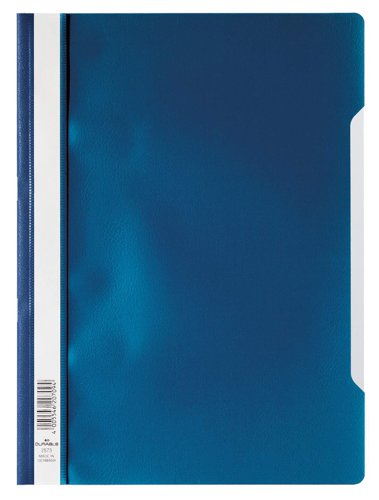 Durable Clear View Project Report File & Document Folder A4 Assorted Colours (Pack 25) - 252300 Flat Bar Files 13523DR