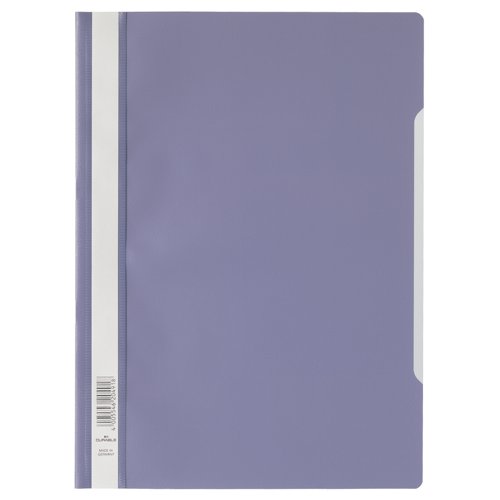 Durable Clear View A4 Folder Purple Pack of 25