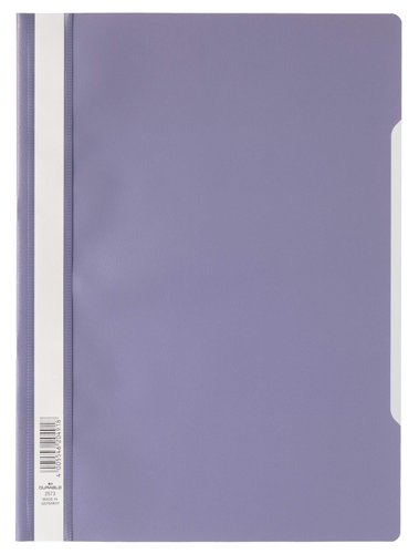 Durable Clear View Project Folder Document Report File - 25 Pack - A4 Purple