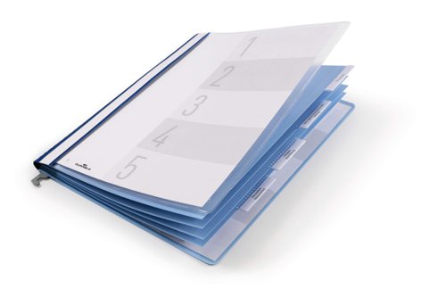 Durable Personnel Suspension Rail Folder Document Report File - A4 Blue