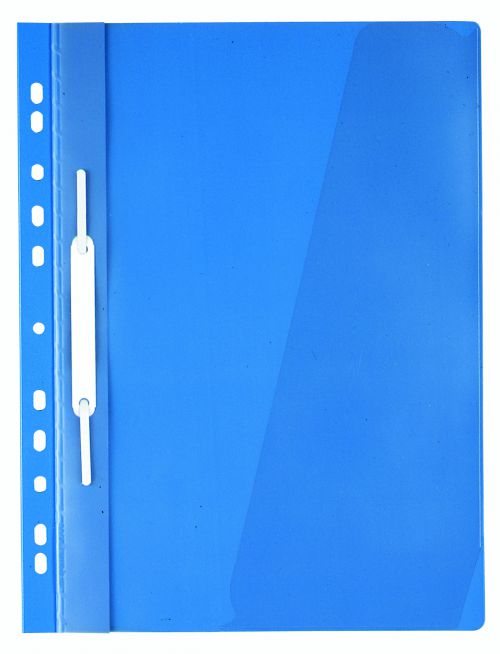 Durable Clear View Multi-Punched Report File A4 Blue - Pack of 25  256006