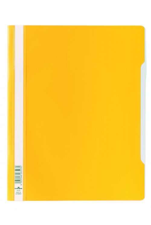 Durable Clear View A4 Folder Yellow - Pack of 50