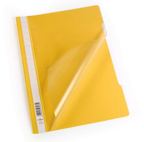 Durables original Clear View folder made from copy safe anti-glare polypropylene. The folder features a transparent front cover, and full length label holder for organisation. The rear cover is recessed for easier page turning and includes a 8cm filing bar for punched paper.Can be combined with Durable 299602 for filing in lever arch files and ring binders.Dimensions (W x H): 227 x 310 mm