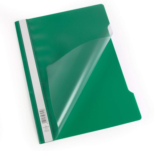 Durables original Clear View folder made from copy safe anti-glare polypropylene. The folder features a transparent front cover, and full length label holder for organisation. The rear cover is recessed for easier page turning and includes a 8cm filing bar for punched paper.Can be combined with Durable 299602 for filing in lever arch files and ring binders.Dimensions (W x H): 227 x 310 mm