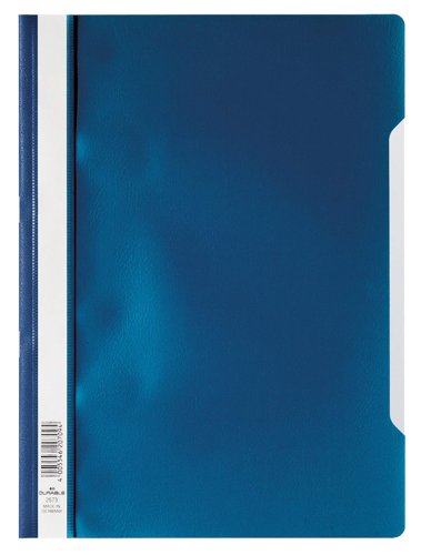 Durable Clear View Project Report File & Document Folder A4 Dark Blue (Pack 50) - 257307