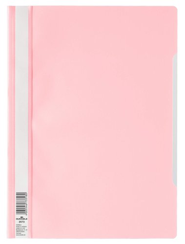 Durable Clear View A4 Folder Light Pink