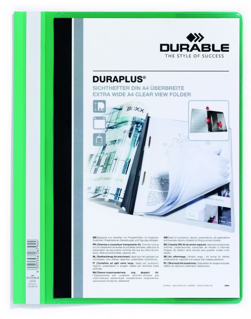 Durable DURAPLUS® Presentation Folder Green - Pack of 25  257905