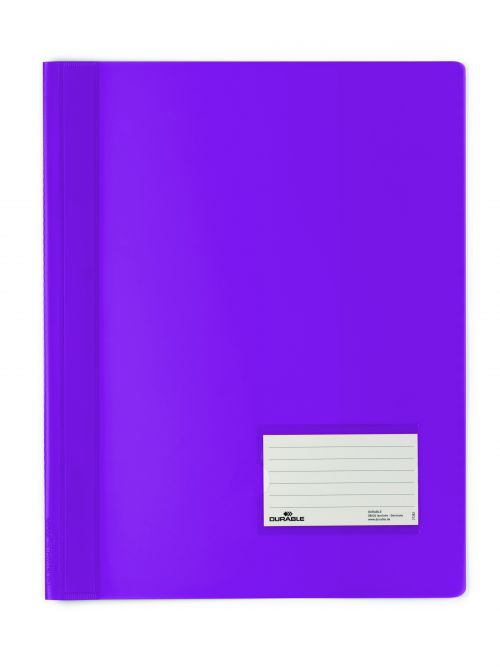 Durable DURALUX® Document Folder A4 Extra Wide Purple - Pack of 25