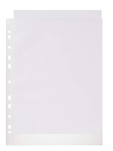 Durable Recycled Punched Pocket PREMIUM Sleeve Wallets - 100 Pack - A4 Clear  268519
