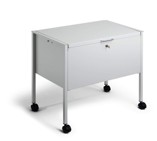 Durable ECO Locking Lid Suspension File Trolley - for 80 A4 Folders - Grey