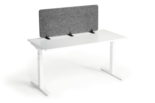 Durable Felt Desk Divider Panel - Visual Acoustic Privacy Partition 120cm - Grey