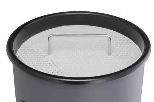 28188DR - Durable Metal Waste Bin Round 17 Litre with integrated 2L Ashtray Includes 1.5kg Sand Charcoal - 333058