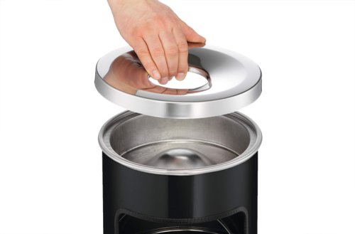 Durable Round Ashtray Bin 17L Black