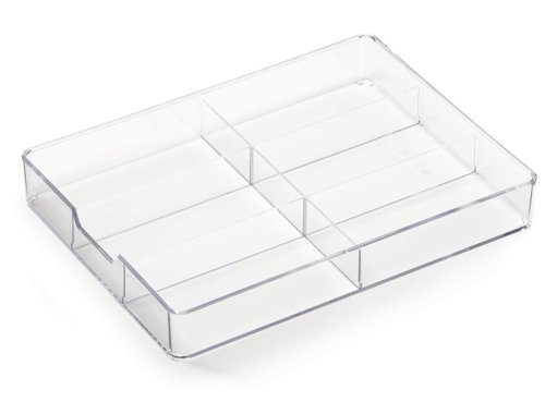Durable Acrylic Food-Safe Plastic Draw Organiser Storage Divider - Crystal Clear