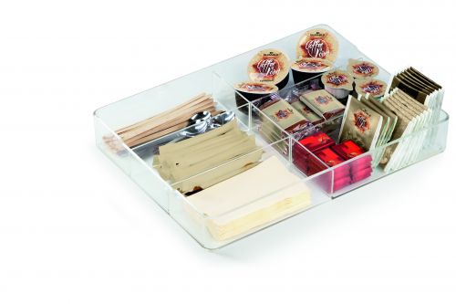 Durable COFFEE POINT Transparent Caddy Drawer Insert 338458