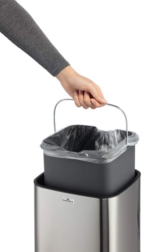 Durable Sensor Waste Bin No Touch Square 12 Litre 342123 DB72833 Buy online at Office 5Star or contact us Tel 01594 810081 for assistance