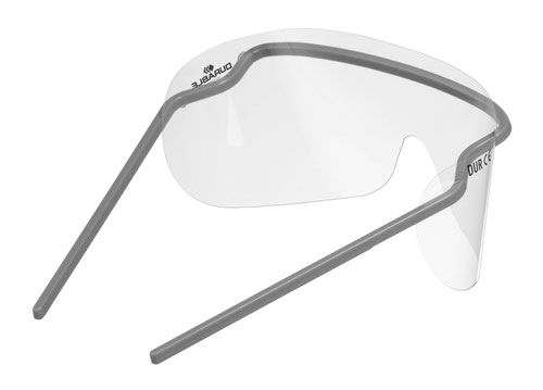Eye protection against splashes flying directly towards the eyes. With quick attachment and replacement of the visor films. Crystal clear PET (polyethylene terephthalate) plastic provides good vision and can also be worn over prescription glasses. High wearing comfort due to light weight (visor and frame 9 g). Ideal for use as eye protection by dentists, in the laboratory, in the cosmetics sector or by hairdressers. The article complies with the following Union regulations: Regulation (EU) 2016/425 Personal Protective Equipment (PPE) Cat. II and Directive 2001/95/EC General Product Safety.