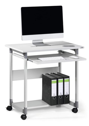 Durable SYSTEM PC Workstation Trolley 75 Fixed Height Grey - 379610