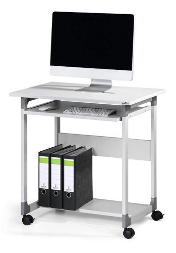 Durable SYSTEM PC Workstation Trolley 75 Fixed Height Grey - 379610