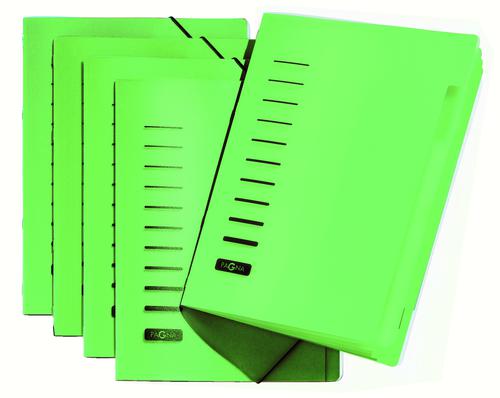 Pagna PP Classic A4 6-Part Files Green 4005603 [Pack 5]