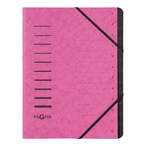 Pagna Pro Part A4 12-Part Files Pink 4005934 [Pack 5]