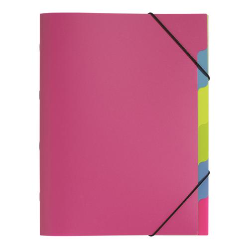 Pagna Polypropylene Fresh Part File A4 Dark Pink