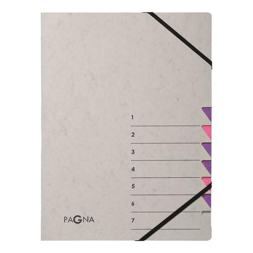 Pagna Pro Deluxe 7-Part File A4 Pink/Purple 4430710 [Pack 5]