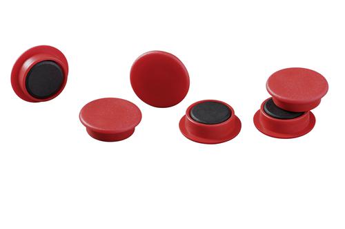 Durable Magnets 21mm Red 470203 [Pack  6]