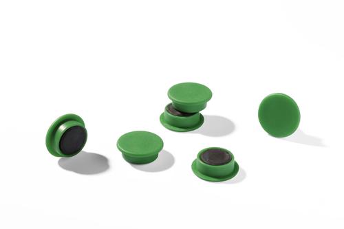 Durable Magnets 21mm Green 470205 [Pack  6]