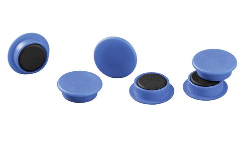 Durable Magnets 21mm Blue 470206 [Pack 6]