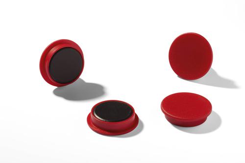 Durable Magnets 37mm Red - Pack of 20