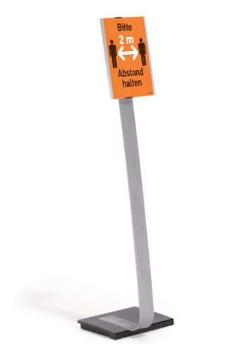 Durable Aluminium Info Sign Stand with Cast Iron Base & Acrylic A4 Panel - 481223 25276DR