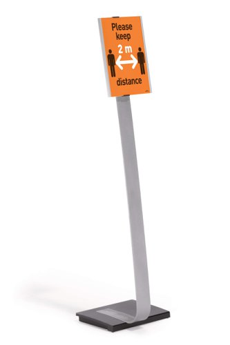 Durable Aluminium Info Sign Stand with Cast Iron Base & Acrylic A4 Panel - 481223 25276DR