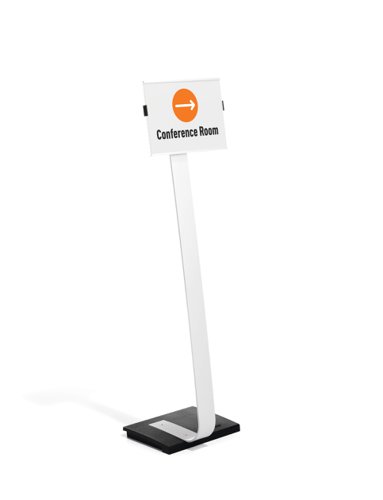 Durable Aluminium Info Sign Stand with Cast Iron Base & Acrylic A4 Panel - 481223 25276DR